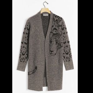 NWT Anthropologie Averie Leopard Cardigan SM